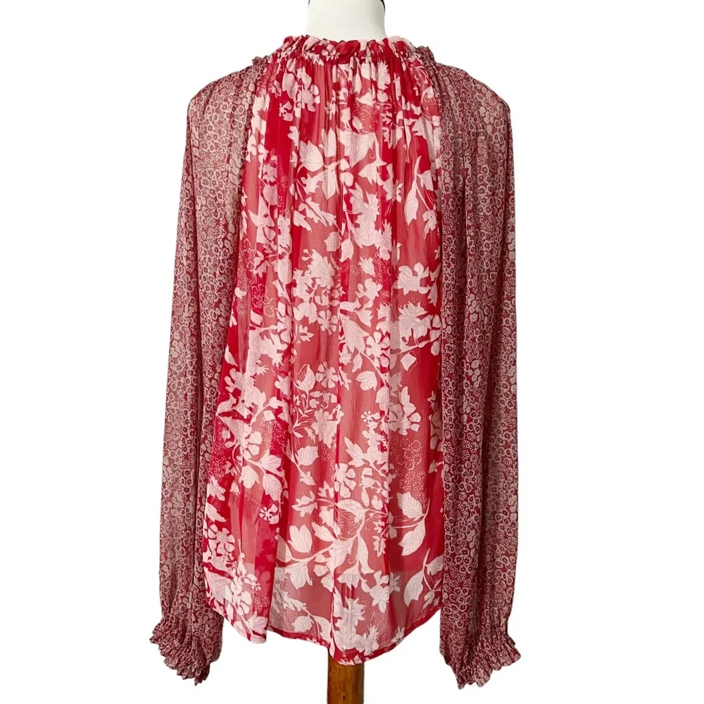 Free People Hendrix‎ Printed Top in Red